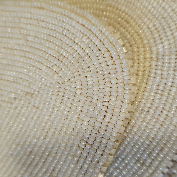 Vintage Lily Dodson Elegant Ivory Beaded Shoulder Bag - Picture 3 of 9